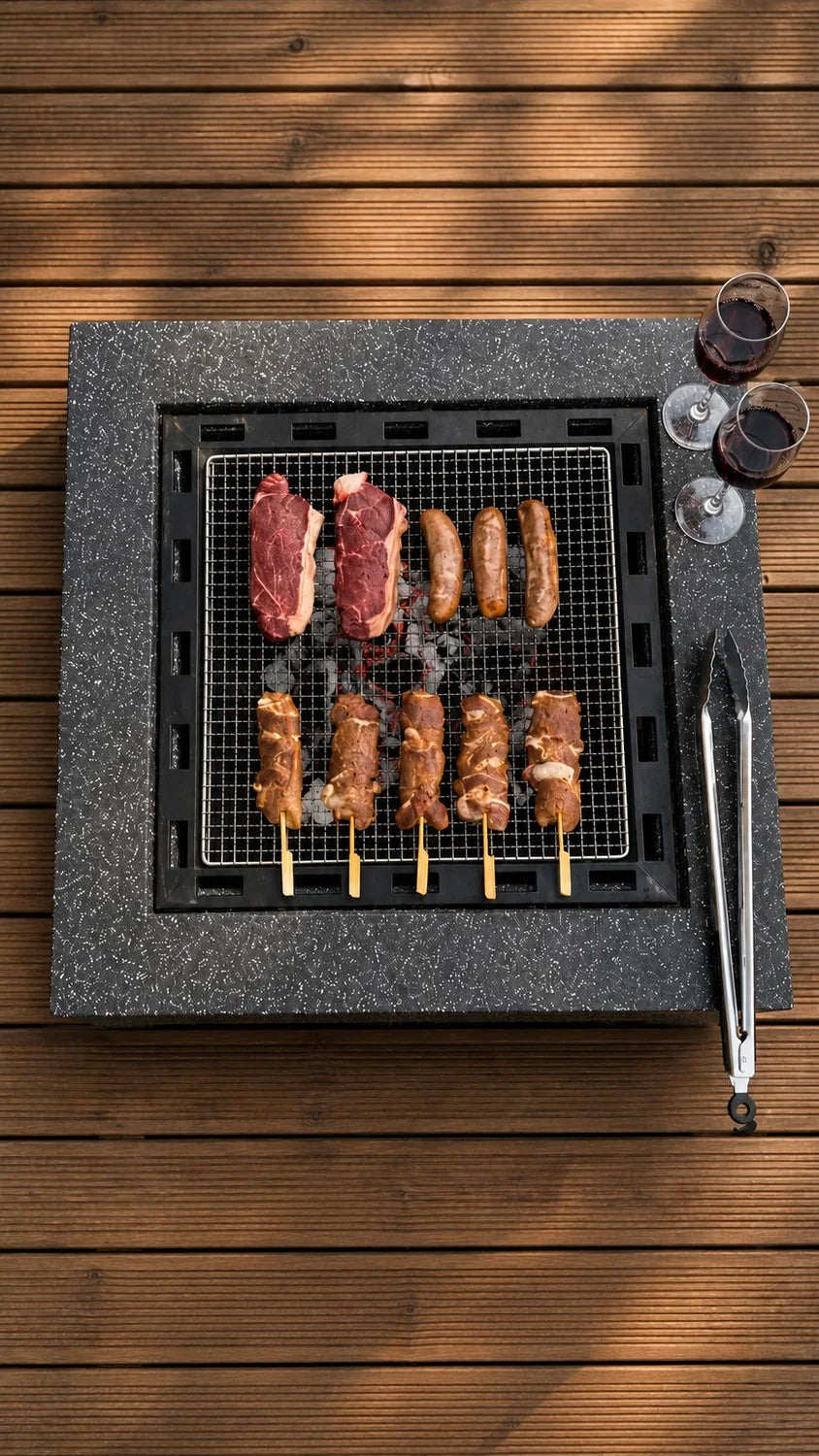 Top view of the Terra Flame cooking grate